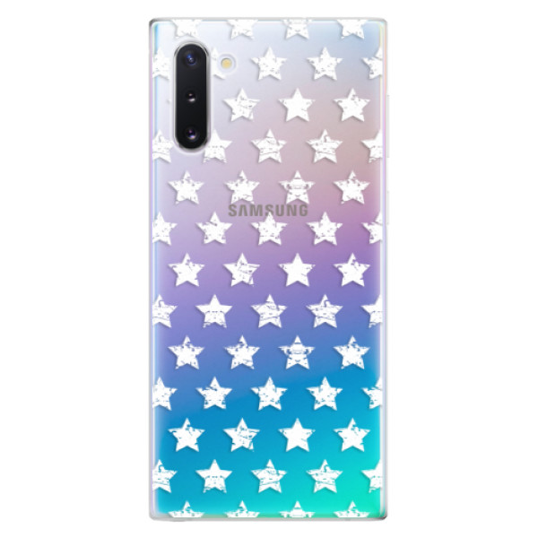Odolné silikonové pouzdro iSaprio - Stars Pattern - white - Samsung Galaxy Note 10