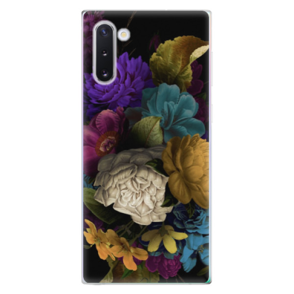 Odolné silikonové pouzdro iSaprio - Dark Flowers - Samsung Galaxy Note 10