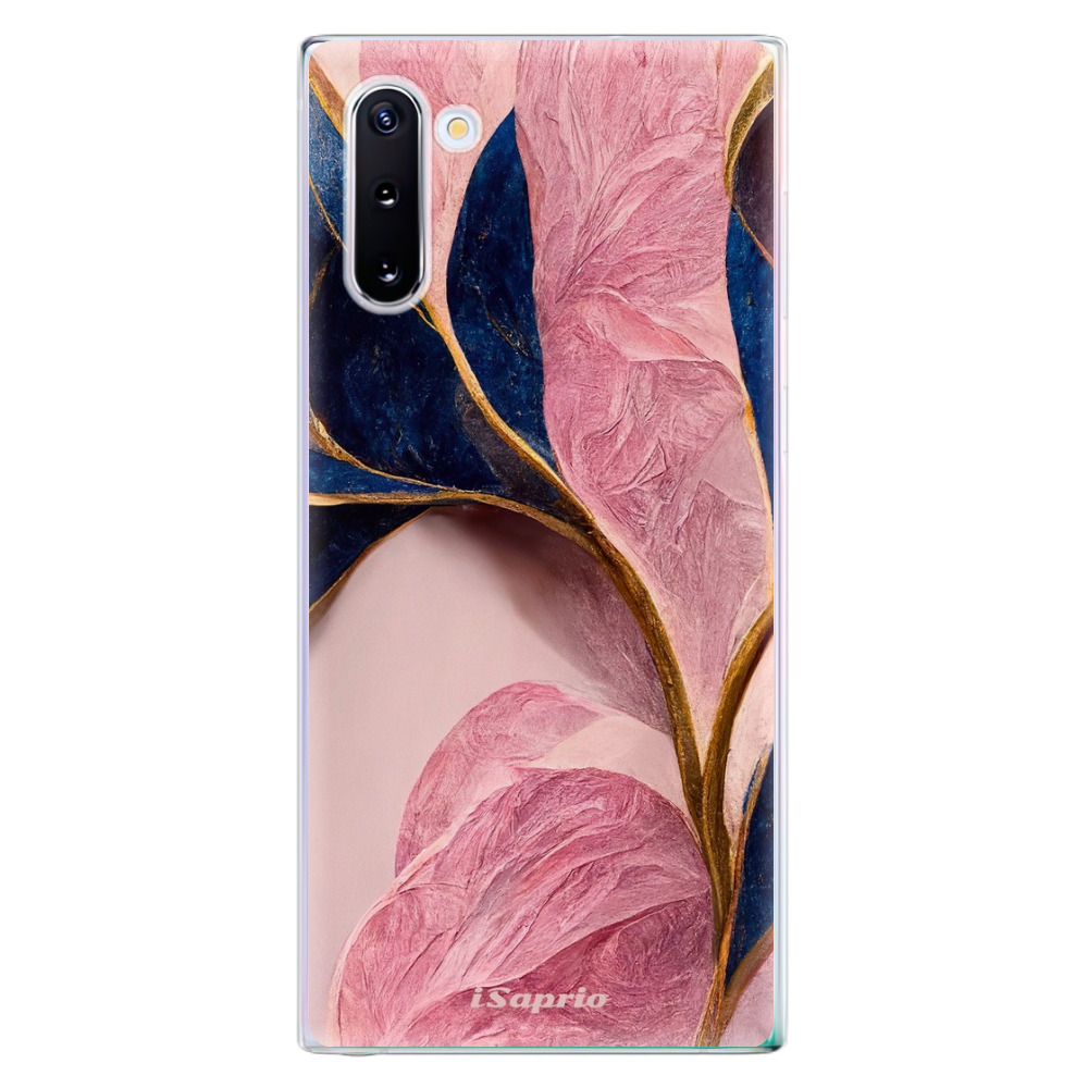 Odolné silikonové pouzdro iSaprio - Pink Blue Leaves - Samsung Galaxy Note 10