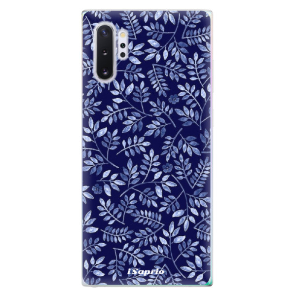 Silikonové odolné pouzdro iSaprio Blue Leaves 05 na mobil Samsung Galaxy Note 10 Plus (Silikonový odolný kryt, obal, pouzdro iSaprio Blue Leaves 05 na mobil Samsung Galaxy Note 10+)