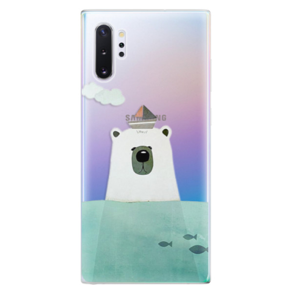 Silikonové odolné pouzdro iSaprio Bear With Boat na mobil Samsung Galaxy Note 10 Plus (Silikonový odolný kryt, obal, pouzdro iSaprio Bear With Boat na mobil Samsung Galaxy Note 10+)