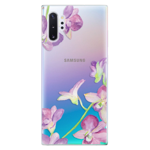 Silikonové odolné pouzdro iSaprio Purple Orchid na mobil Samsung Galaxy Note 10 Plus (Silikonový odolný kryt, obal, pouzdro iSaprio Purple Orchid na mobil Samsung Galaxy Note 10+)