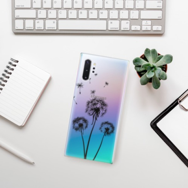 Silikonové pouzdro iSaprio - Samsung Galaxy Note 10 Plus - Three Dandelions black
