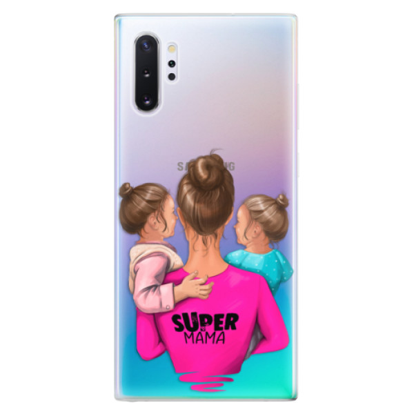 Silikonové odolné pouzdro iSaprio Super Mama & Two Girls na mobil Samsung Galaxy Note 10 Plus (Silikonový odolný kryt, obal, pouzdro iSaprio Super Mama & Two Girls na mobil Samsung Galaxy Note 10+)