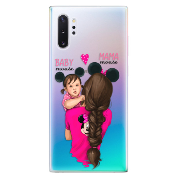 Odolné silikonové pouzdro iSaprio - Mama Mouse Brunette and Girl - Samsung Galaxy Note 10+