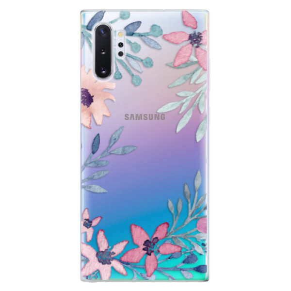 Odolné silikonové pouzdro iSaprio - Leaves and Flowers - Samsung Galaxy Note 10+