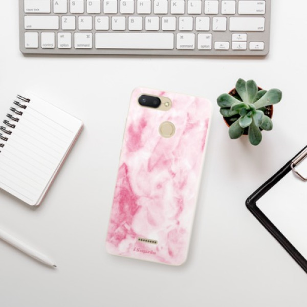 Silikonové pouzdro iSaprio - Xiaomi Redmi 6 - RoseMarble 16