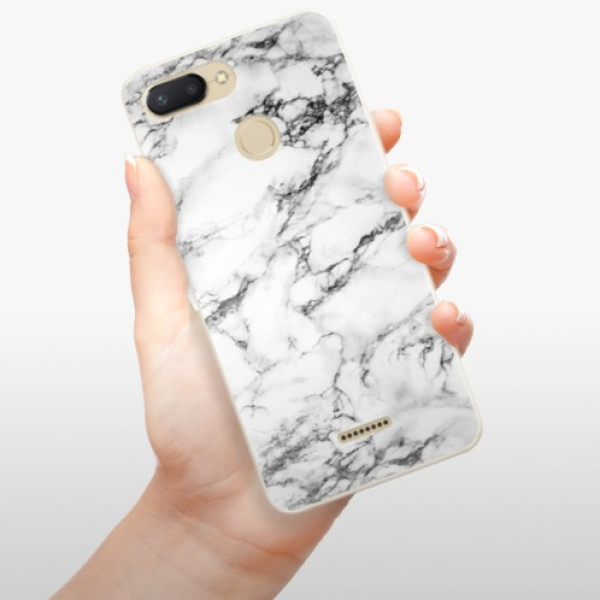 Silikonové pouzdro iSaprio - Xiaomi Redmi 6 - White Marble 01