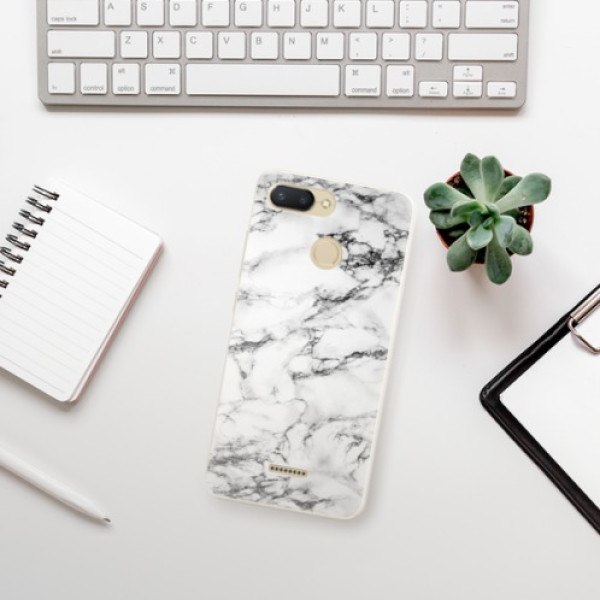 Silikonové pouzdro iSaprio - Xiaomi Redmi 6 - White Marble 01