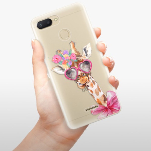 Silikonové pouzdro iSaprio - Xiaomi Redmi 6 - Lady Giraffe