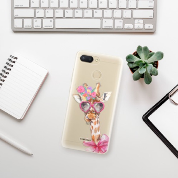 Silikonové pouzdro iSaprio - Xiaomi Redmi 6 - Lady Giraffe