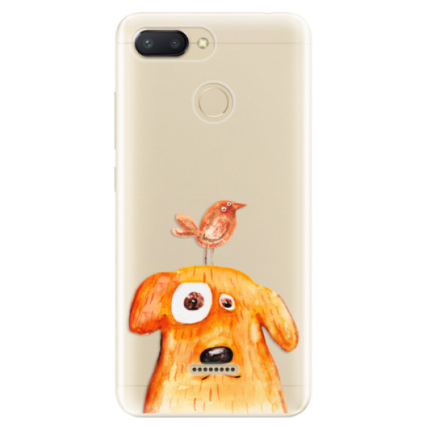 Silikonové odolné pouzdro iSaprio Dog And Bird na mobil Xiaomi Redmi 6 (Silikonový odolný kryt, obal, pouzdro iSaprio Dog And Bird na mobil Xiaomi Redmi 6)