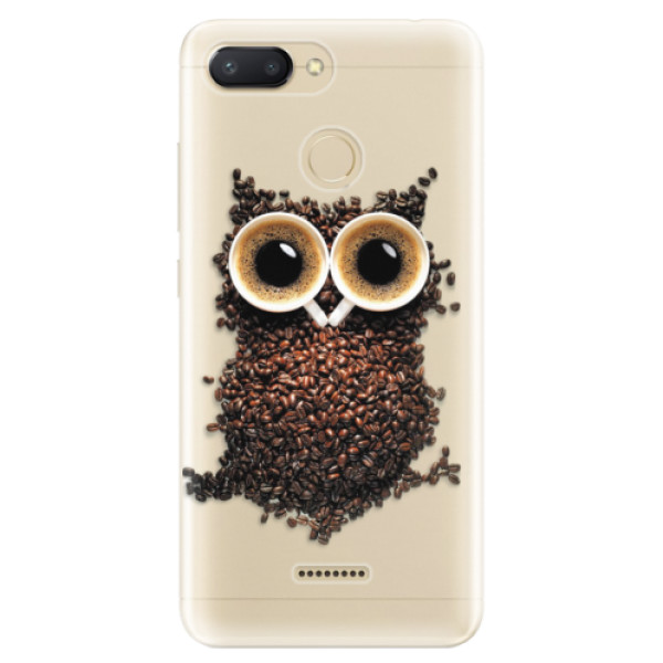 Silikonové odolné pouzdro iSaprio Owl And Coffee na mobil Xiaomi Redmi 6 (Silikonový odolný kryt, obal, pouzdro iSaprio Owl And Coffee na mobil Xiaomi Redmi 6)