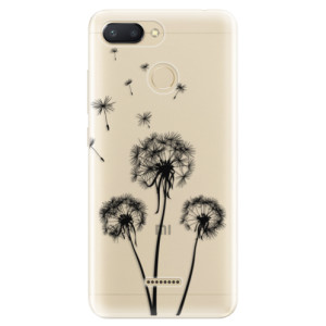 Silikonové pouzdro iSaprio - Xiaomi Redmi 6 - Three Dandelions black