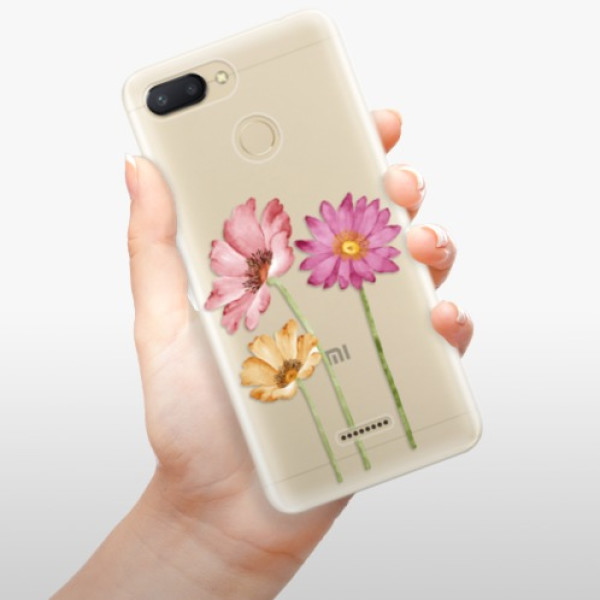 Silikonové pouzdro iSaprio - Xiaomi Redmi 6 - Three Flowers