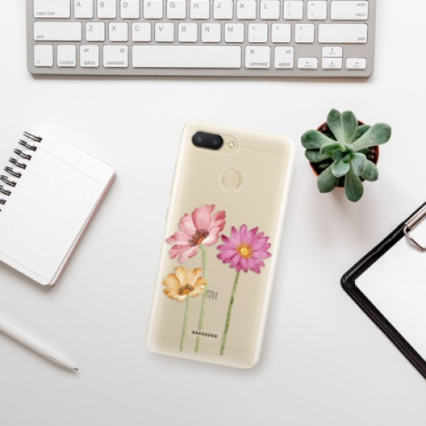 Silikonové pouzdro iSaprio - Xiaomi Redmi 6 - Three Flowers