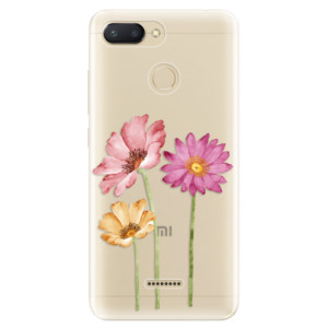 Silikonové pouzdro iSaprio - Xiaomi Redmi 6 - Three Flowers