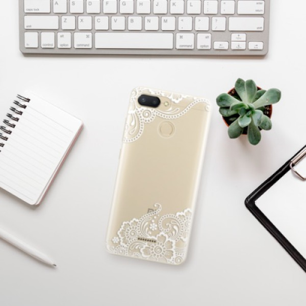 Silikonové pouzdro iSaprio - Xiaomi Redmi 6 - White Lace 02