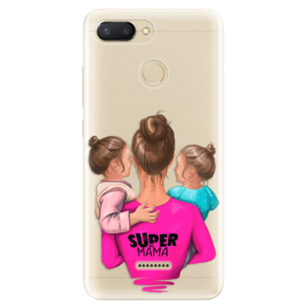 Silikonové odolné pouzdro iSaprio Super Mama & Two Girls na mobil Xiaomi Redmi 6 (Silikonový odolný kryt, obal, pouzdro iSaprio Super Mama & Two Girls na mobil Xiaomi Redmi 6)