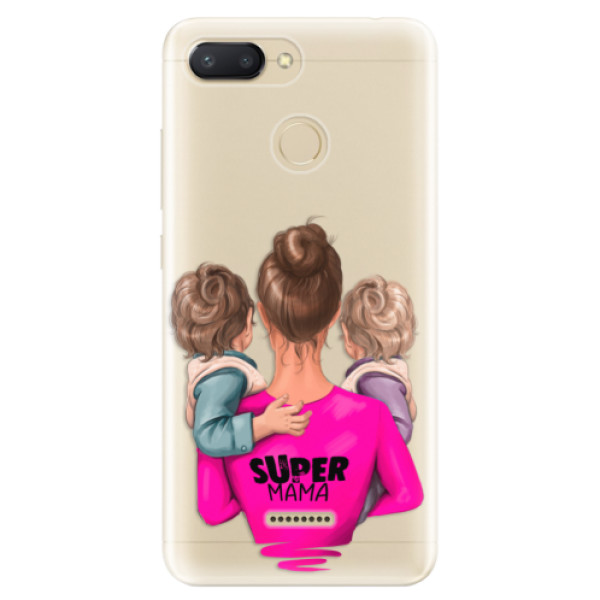 Odolné silikonové pouzdro iSaprio - Super Mama - Two Boys - Xiaomi Redmi 6