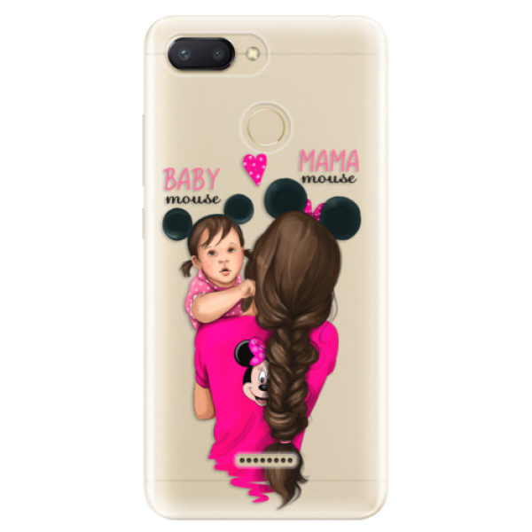 Silikonové odolné pouzdro iSaprio Mama Mouse Brunette and Girl na mobil Xiaomi Redmi 6 (Silikonový odolný kryt, obal, pouzdro iSaprio Mama Mouse Brunette and Girl na mobil Xiaomi Redmi 6)