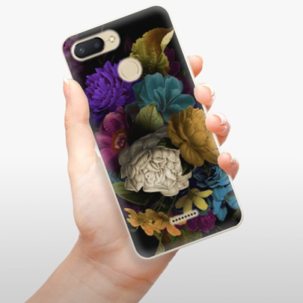 Silikonové pouzdro iSaprio - Xiaomi Redmi 6 - Dark Flowers