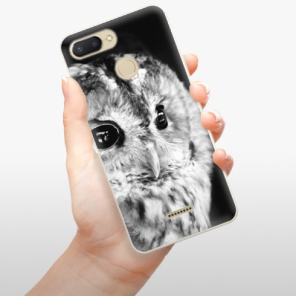 Silikonové pouzdro iSaprio - Xiaomi Redmi 6 - BW Owl