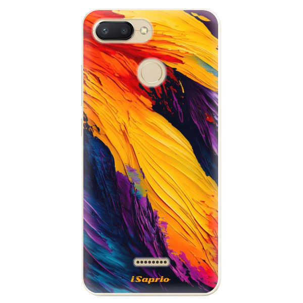 Odolné silikonové pouzdro iSaprio - Orange Paint - Xiaomi Redmi 6
