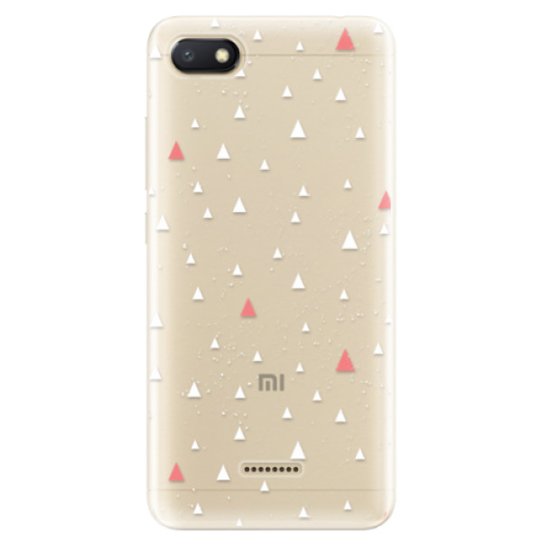 Odolné silikonové pouzdro iSaprio - Abstract Triangles 02 - white - Xiaomi Redmi 6A