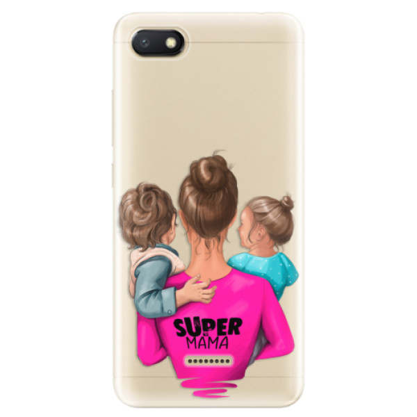 Odolné silikonové pouzdro iSaprio - Super Mama - Boy and Girl - Xiaomi Redmi 6A