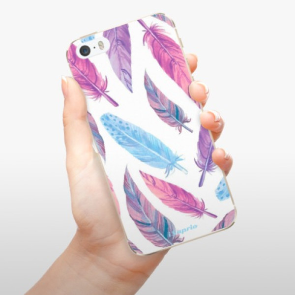 Silikonové pouzdro iSaprio - Apple iPhone 5 / 5S / SE - Feather Pattern 10