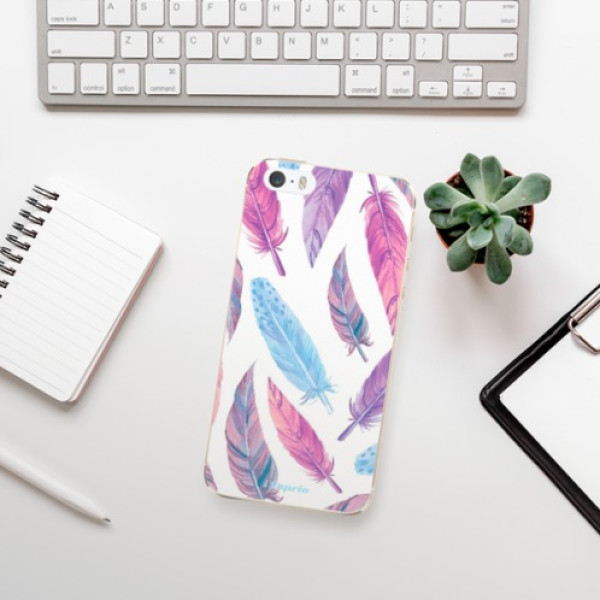 Silikonové pouzdro iSaprio - Apple iPhone 5 / 5S / SE - Feather Pattern 10