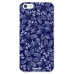 Silikonové pouzdro iSaprio - Apple iPhone 5 / 5S / SE - Blue Leaves 05
