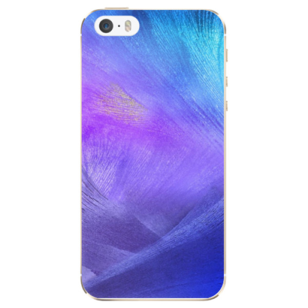 Odolné silikonové pouzdro iSaprio - Purple Feathers - iPhone 5/5S/SE