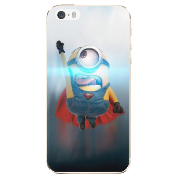 Odolné silikonové pouzdro iSaprio - Mimons Superman 02 - iPhone 5/5S/SE