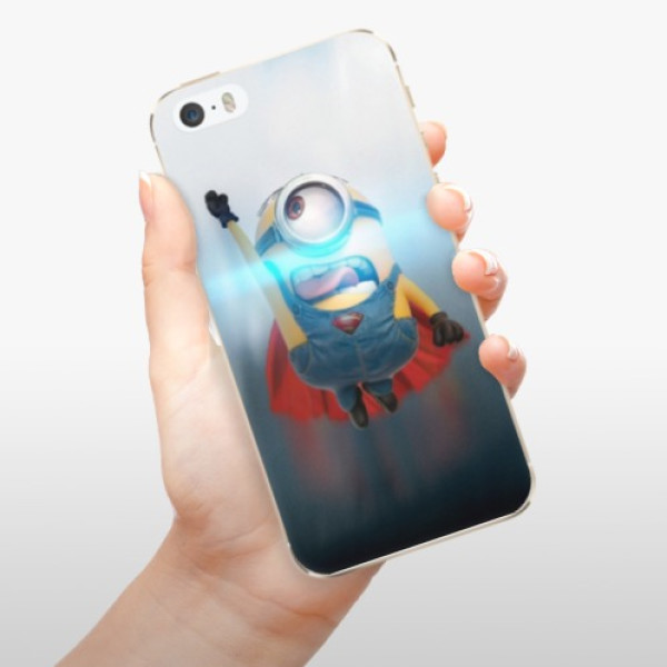 Silikonové pouzdro iSaprio - Apple iPhone 5 / 5S / SE - Mimons Superman 02