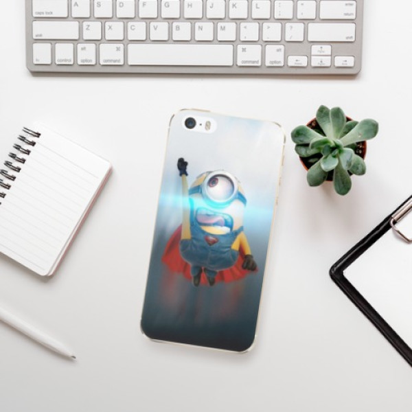 Silikonové pouzdro iSaprio - Apple iPhone 5 / 5S / SE - Mimons Superman 02