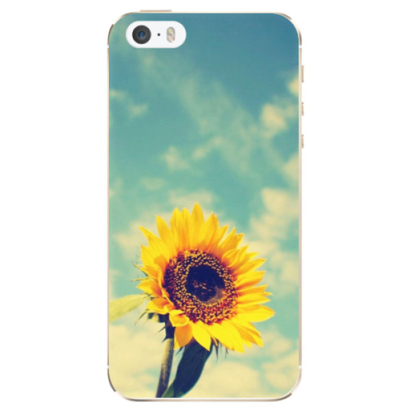 Silikonové odolné pouzdro iSaprio Sunflower 01 na mobil Apple iPhone 5 / 5S / SE (Silikonový odolný kryt, obal, pouzdro iSaprio Sunflower 01 na mobil Apple iPhone SE / Apple iPhone 5S / Apple iPhone 5)
