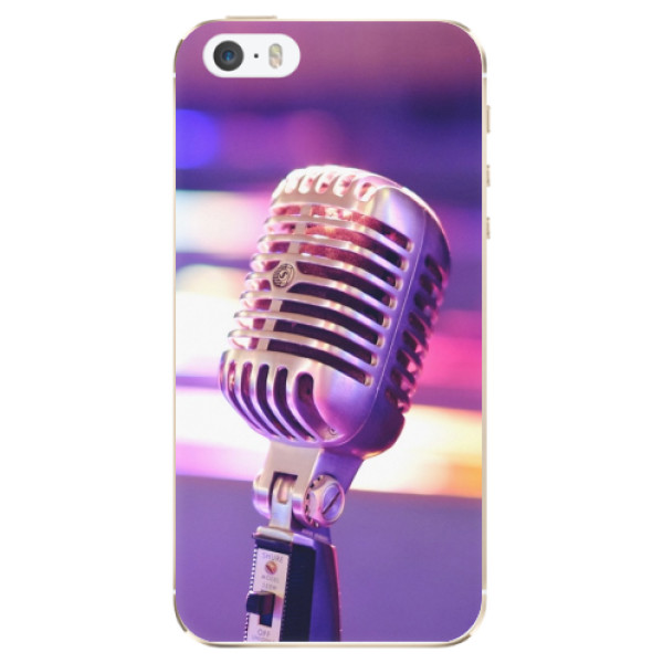 Odolné silikonové pouzdro iSaprio - Vintage Microphone - iPhone 5/5S/SE
