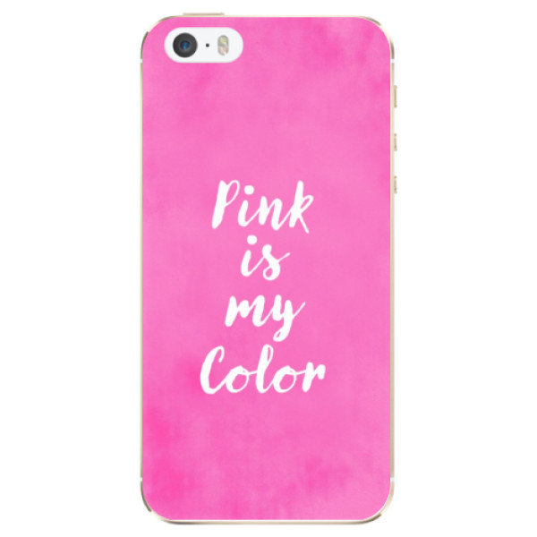 Silikonové odolné pouzdro iSaprio Pink is my color na mobil Apple iPhone 5 / 5S / SE (Silikonový odolný kryt, obal, pouzdro iSaprio Pink is my color na mobil Apple iPhone SE / Apple iPhone 5S / Apple iPhone 5)