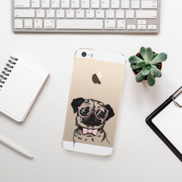 Silikonové pouzdro iSaprio - Apple iPhone 5 / 5S / SE - The Pug