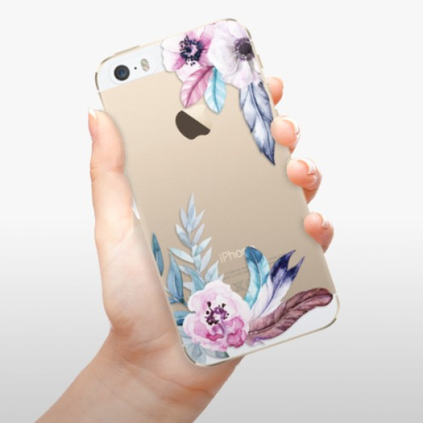 Silikonové pouzdro iSaprio - Apple iPhone 5 / 5S / SE - Flower Pattern 04