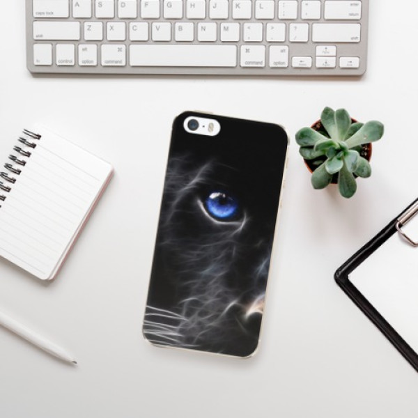 Silikonové pouzdro iSaprio - Apple iPhone 5 / 5S / SE - Black Puma