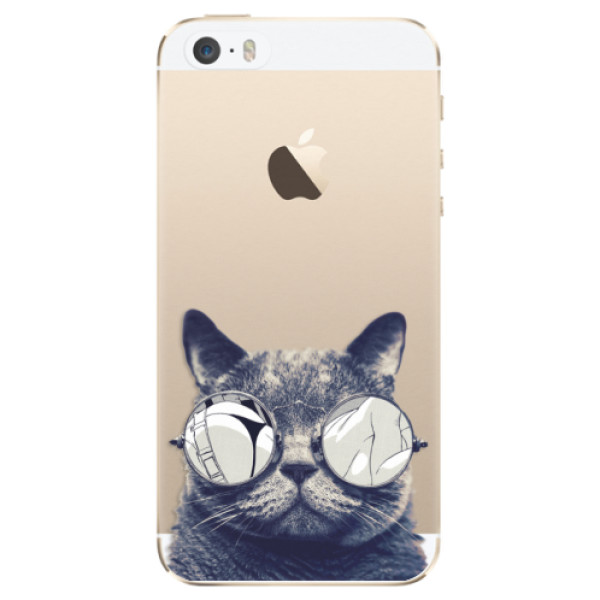 Silikonové odolné pouzdro iSaprio Crazy Cat 01 na mobil Apple iPhone 5 / 5S / SE (Silikonový odolný kryt, obal, pouzdro iSaprio Crazy Cat 01 na mobil Apple iPhone SE / Apple iPhone 5S / Apple iPhone 5)