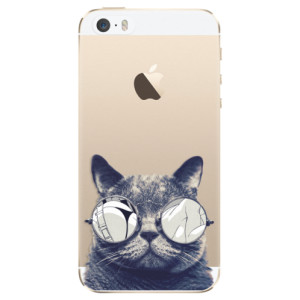 Silikonové pouzdro iSaprio - Apple iPhone 5 / 5S / SE - Crazy Cat 01