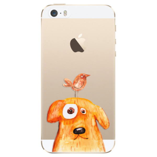 Silikonové odolné pouzdro iSaprio Dog And Bird na mobil Apple iPhone 5 / 5S / SE (Silikonový odolný kryt, obal, pouzdro iSaprio Dog And Bird na mobil Apple iPhone SE / Apple iPhone 5S / Apple iPhone 5)