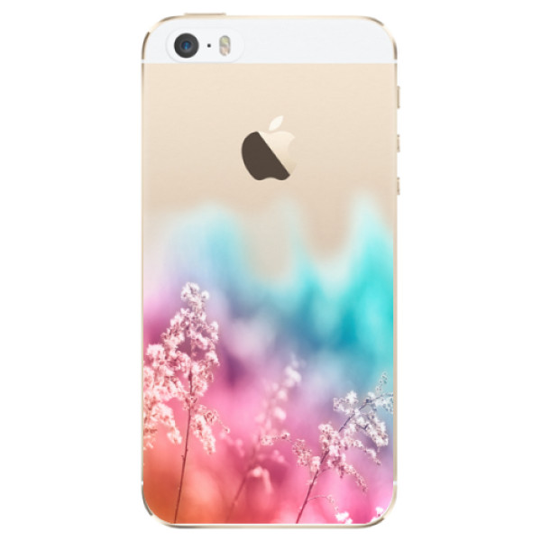 Odolné silikonové pouzdro iSaprio - Rainbow Grass - iPhone 5/5S/SE