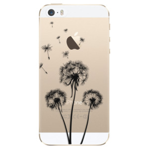 Silikonové pouzdro iSaprio - Apple iPhone 5 / 5S / SE - Three Dandelions black