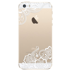 Silikonové pouzdro iSaprio - Apple iPhone 5 / 5S / SE - White Lace 02
