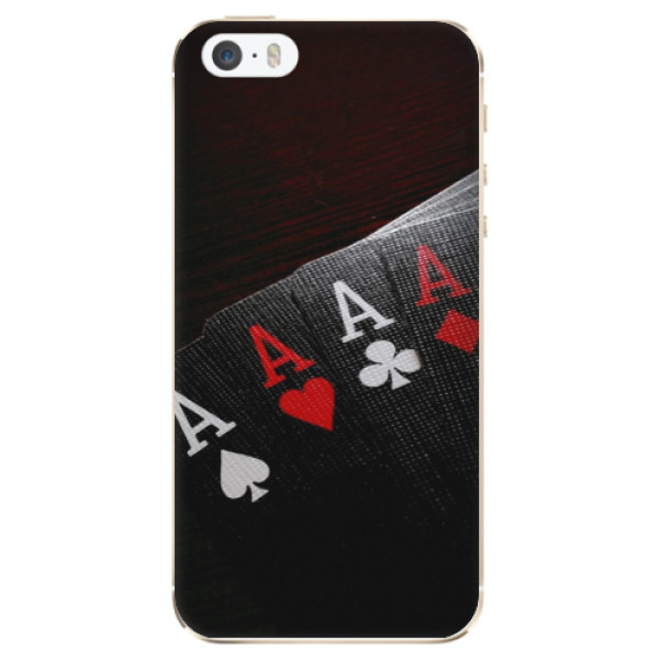 Silikonové odolné pouzdro iSaprio Poker na mobil Apple iPhone 5 / 5S / SE (Silikonový odolný kryt, obal, pouzdro iSaprio Poker na mobil Apple iPhone SE / Apple iPhone 5S / Apple iPhone 5)